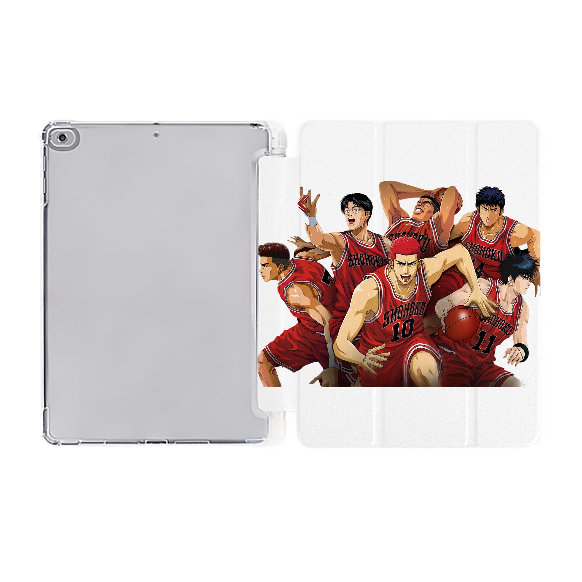 （画像用） SLAM DUNK／スラムダンク IPad ケース ペン収納付き 三つ折りスタンド PUレザー×シリコン 対応機種9.5/10.5/10.9インチ